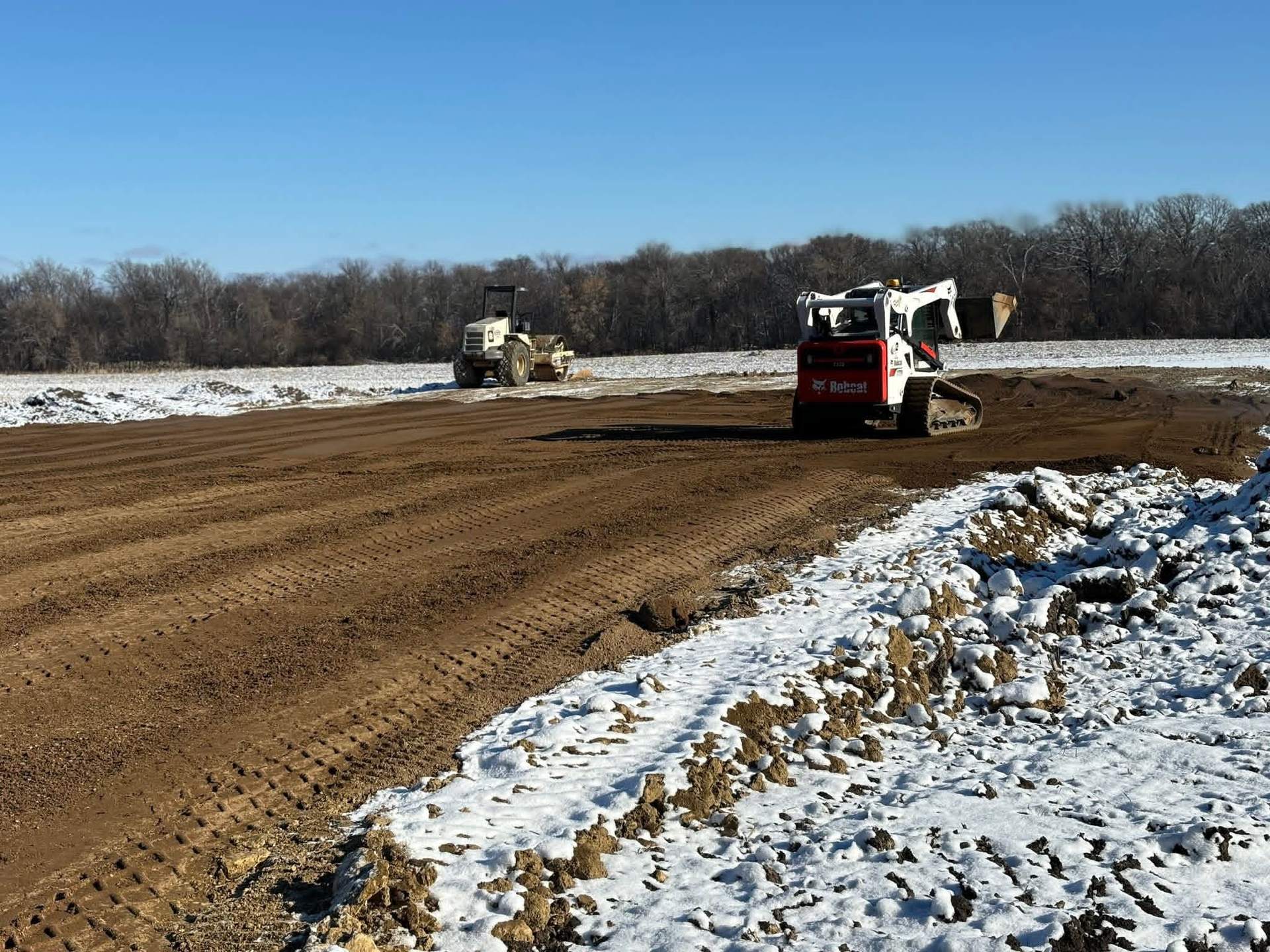 Site grading near Hutchinson, MN