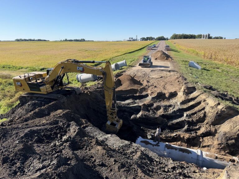 Road culvert crossing